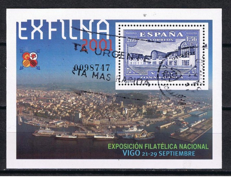 Edifil  3816  Exposición Filatélica Nacional Exfilna´2001  