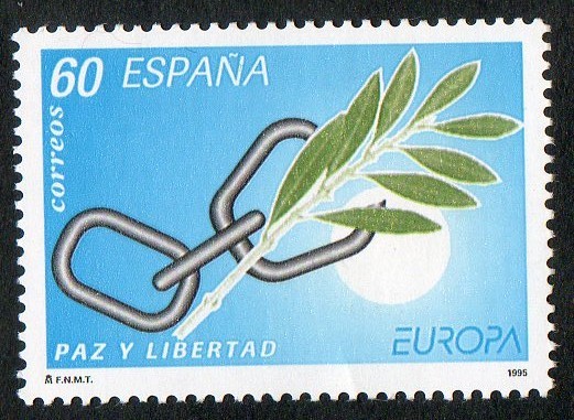 3361- Europa. Paz y Libertad. Rama de olovo y cadena rota.