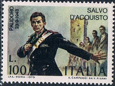 HOMENAJE AL SACRIFICIO DE SALVO D'ACQUISTO POLIDORO. Y&T Nº 1235