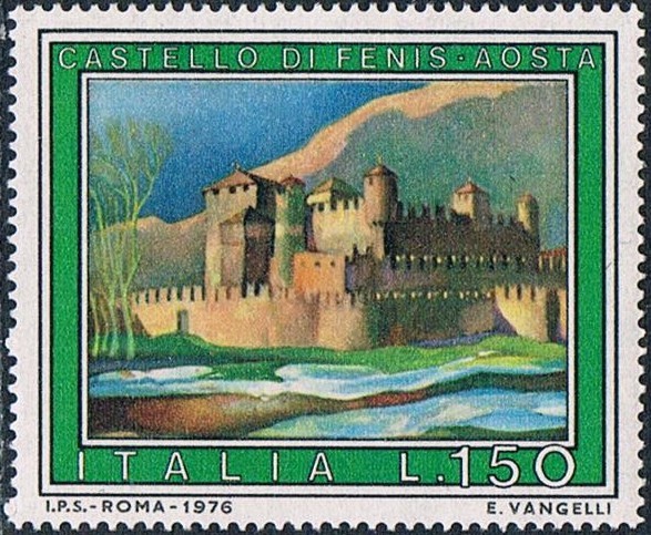 TURISMO 1976. CASTILLO DE FENIS EN EL VALLE DE AOSTA. Y&T Nº 1259