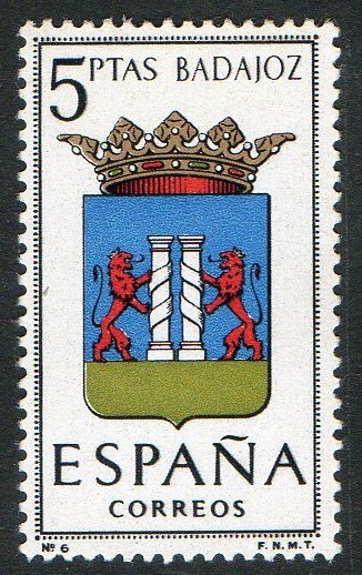 1411- Escudos de las capitales de provincias españolas. BADAJOZ.