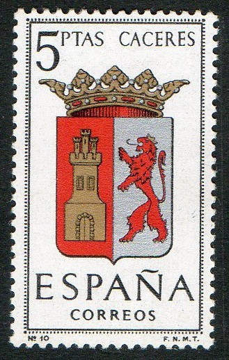 1415- Escudos de las capitales de provincias españolas. CACERES.