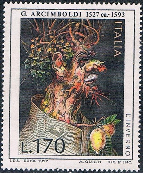 ARTE ITALIANO. EL INVIERNO, POR G. ARCIMBOLDI. Y&T Nº 1310