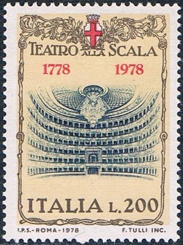 BICENT. DE LA CONSTRUCCIÓN DEL TEATRO DE LA SCALA DE MILAN. Y&T Nº 1702