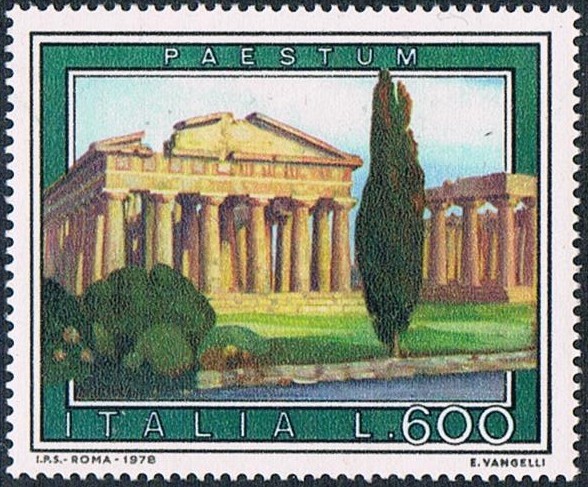 TURISMO 1978. PAESTUM, TEMPLO DE POSEIDON. Y&T Nº 1338