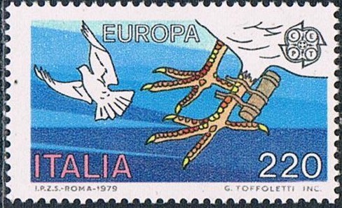 EUROPA 1979. PALOMAS PORTADORAS DE MENSAJES. Y&T Nº 1390