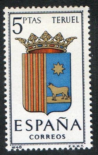 1642-   Escudos de las capitales de provincias españolas. TERUEL.