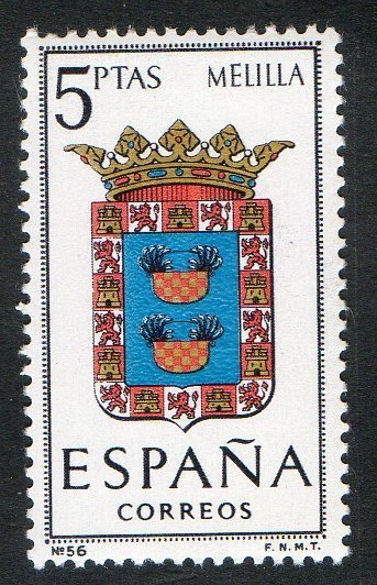 1703-  Escudos de las capitales de provincias españolas. MELILLA.