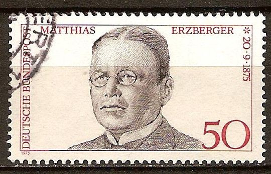 100a Aniversario de Matthias Erzberger (1875-1921) Escritor y político. 