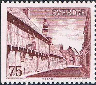 YSTAD. CIUDAD DEL SUR DE SUECIA, IGLESIA DE SANTA MARIA Y CLAUSTRO DE LOS FRANCISCANOS. Y&T Nº 828