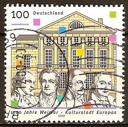 1100a Aniv de Weimar,ciudad europpea de la cultura.Teatro Nacio, Schiller, Goethe, Wieland y Herder.