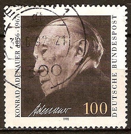 25a.Aniv de la muerte de Konrad Adenauer 1876-1967 (canciller, 1949-1963).