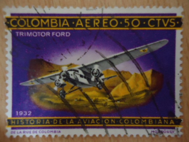 Historia de la Aviación Colombiana(Trimotor Ford 1932)