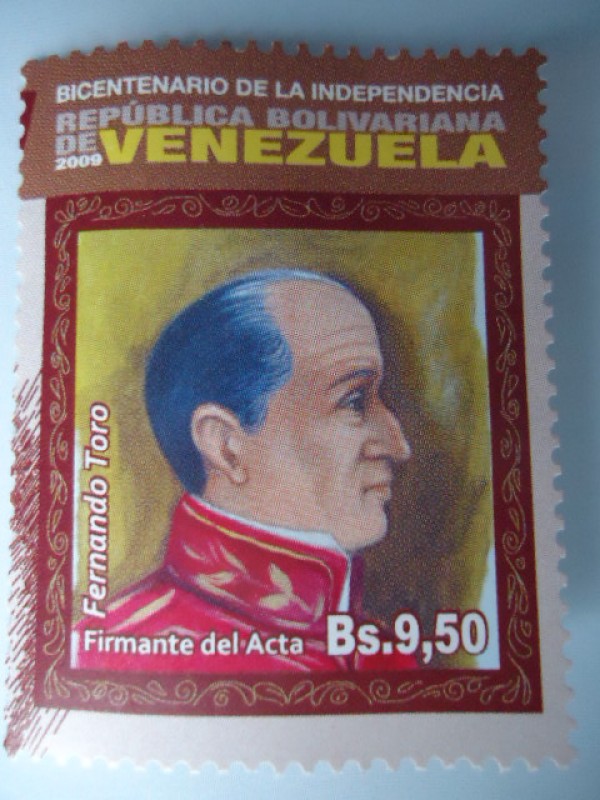 Bic.de la Ind.República Bolivariana de V/zuela(Fernando Toro-firmante del Acta)