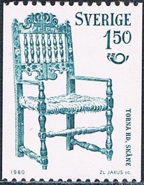 NORDEN'80. ARTESANIA ANTIGUA. SILLA DE 1831. Y&T Nº 1097