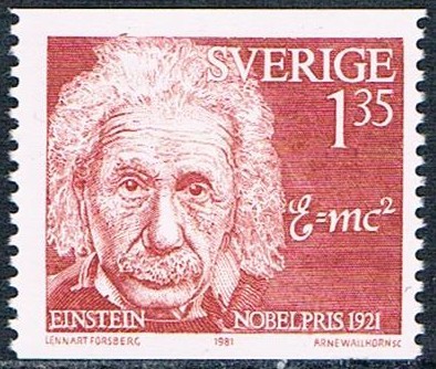 LAUREADOS CON EL PREMIO NOBEL EN 1921. ALBER EINSTEIN, FÍSICA. Y&T Nº 1155