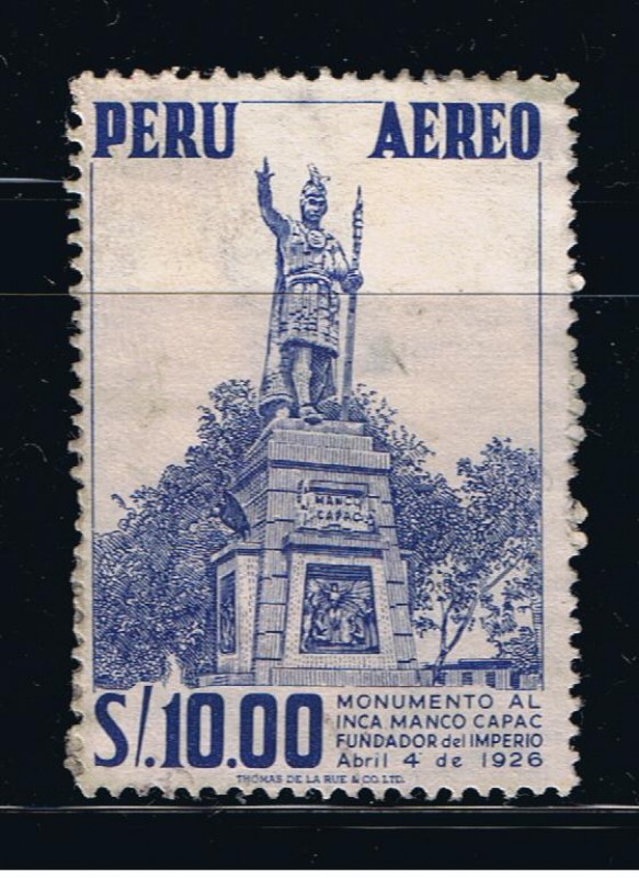 Monumento al Inca Manco Capac, fundador del Imperio.  Abril 4 de 1926