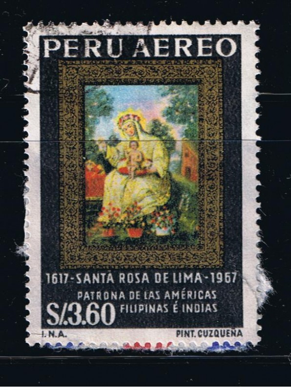 Santa Rosa de Lima.  Patrona de las Américas Filipinas e Indias.  1617 - 1957