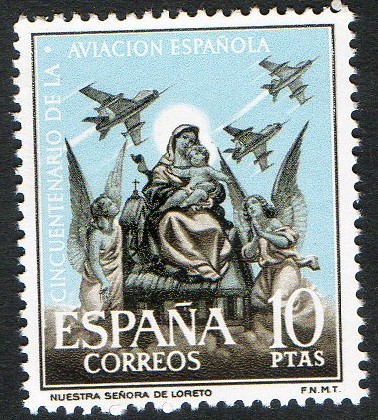 1405.-  L aniversario de la Aviación Española. Virgen de Loreto.