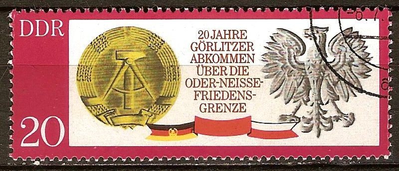 20 años del Acuerdo de Görlitz en la frontera de la paz Oder-Neisse-DDR.