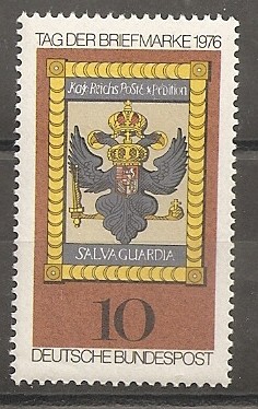 Día del sello. Enseña del trasporte postal imperial. (siglo XVIII)