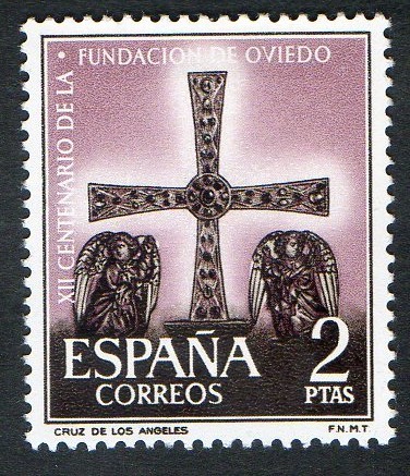 1396-  XII Centenario de la fundación de Oviedo. Cruz de los Ángeles.