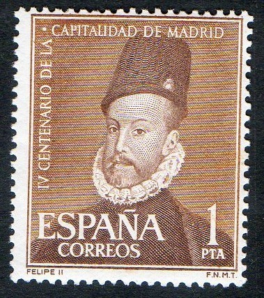 1389-  IV centenario de la capitalidad de Madrid. Retrato de Felipe II.