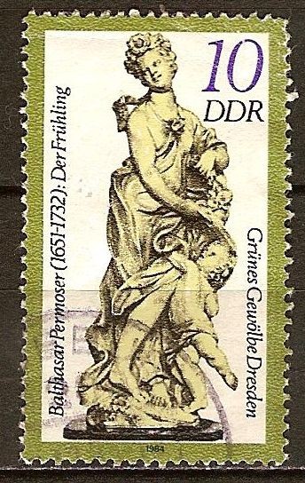 Bóveda Verde de Dresde-Estatuillas de Baltasar Permoser-DDR.