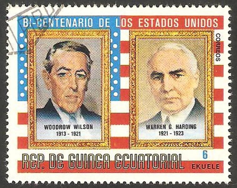 Woodrow Wilson y Warren G. Harding