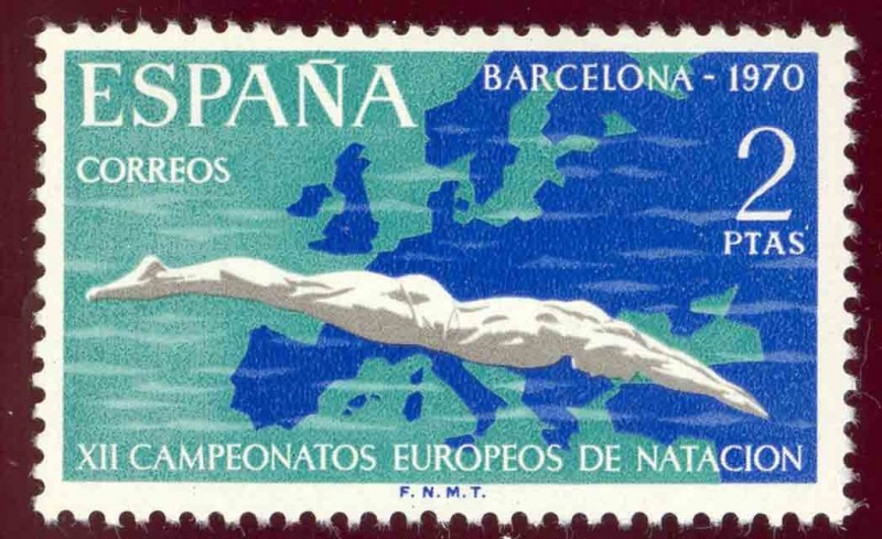 1970 XII Campeonatos Europeos de Natacón - Edifil:1989