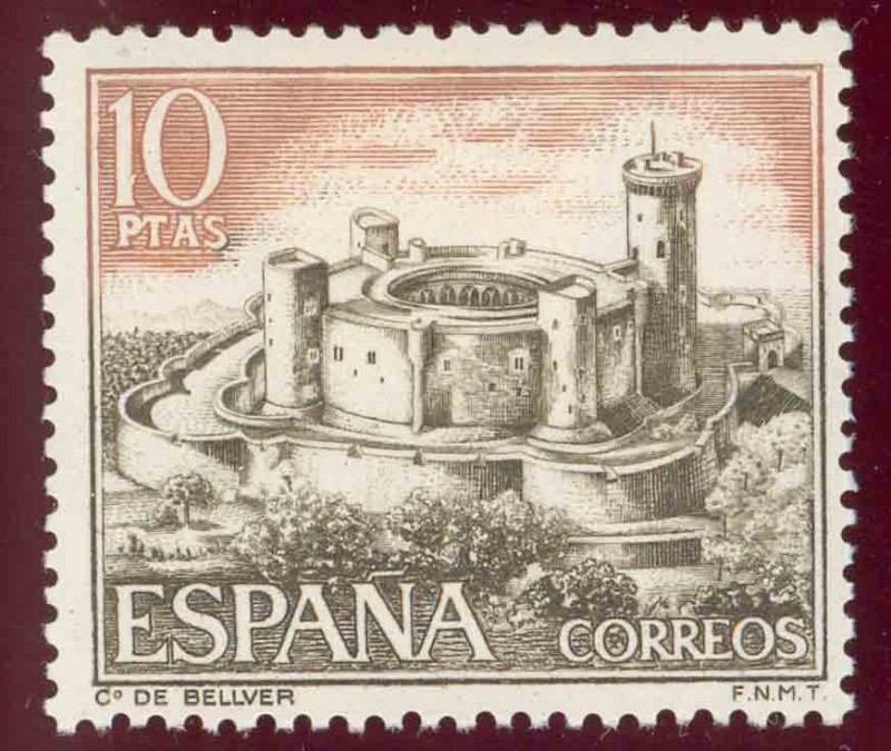 1970 Castillos de España. Bellver - Edifil:1981