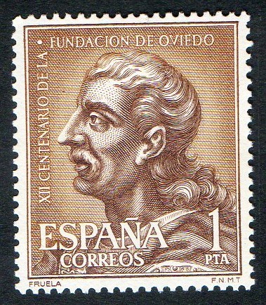 1395- XII Centenario de la fundación de Oviedo. Fruela I.