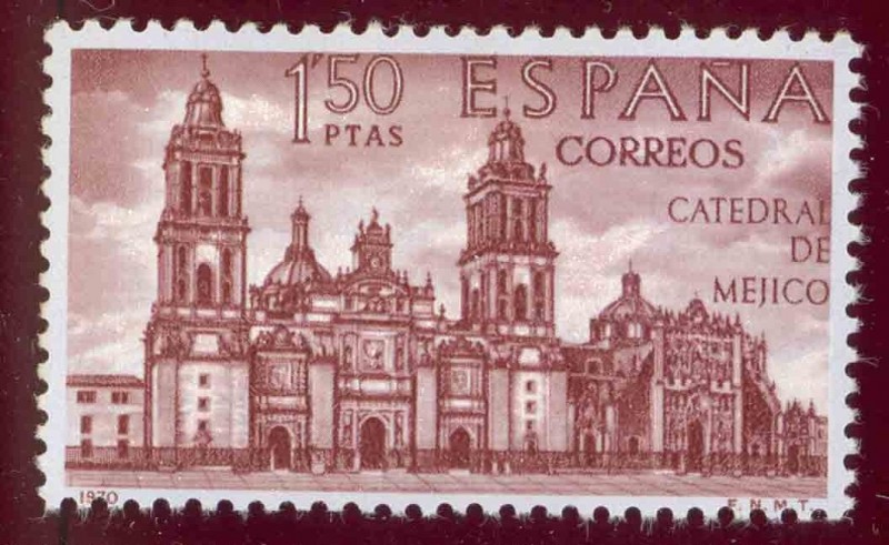 1970 Forjadores de America. Mejico. Catedral - Edifil:1997