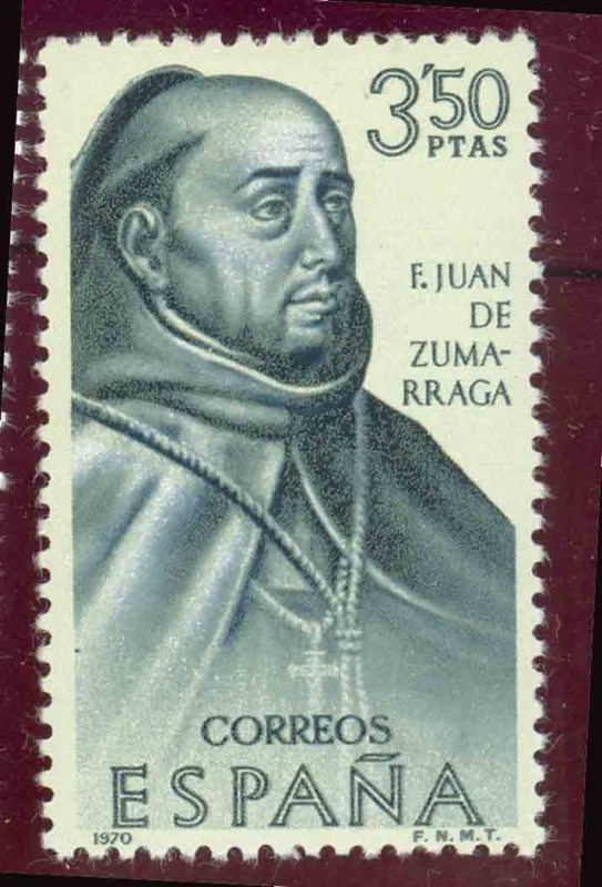 1970 Forjadores de America. Mejico. Fray Juan de Zumarraga - Edifil:1999