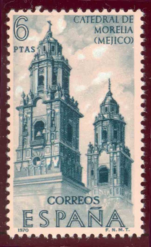 1970 Forjadores de America. Catedral de Morelia. Mejico- Edifil:2000