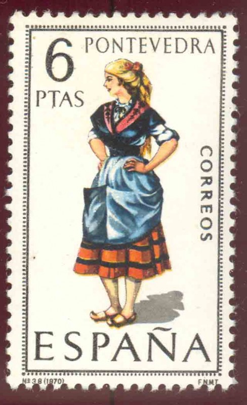 1970 Trajes tipicos españoles. Pontevedra - Edifil:1950