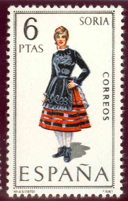 1970 Trajes tipicos españoles. Soria - Edifil:1957