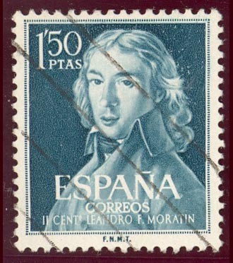 1961 II centenario nacimiento Leandro Fernandez Moratin - Edifil:1329