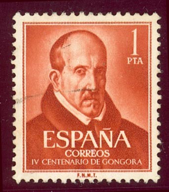 1961 IV centenario nacimiento Luis de Gongora - Edifil:1370