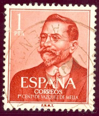 1961 I centenario nacimiento Juan Vazquez de Mella - Edifil:1351