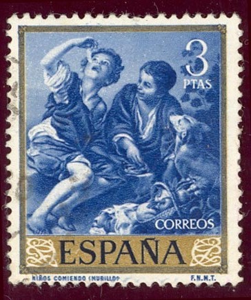 1960 Bartolome Esteban Murillo. Niños comiendo - Edifil:1278