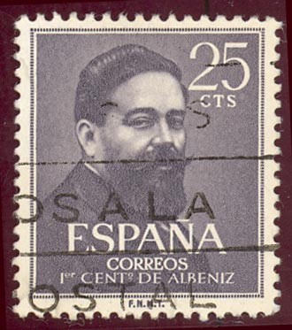 1960 I Centenario  de la muerte Isaac Albeniz - Edifil:1320