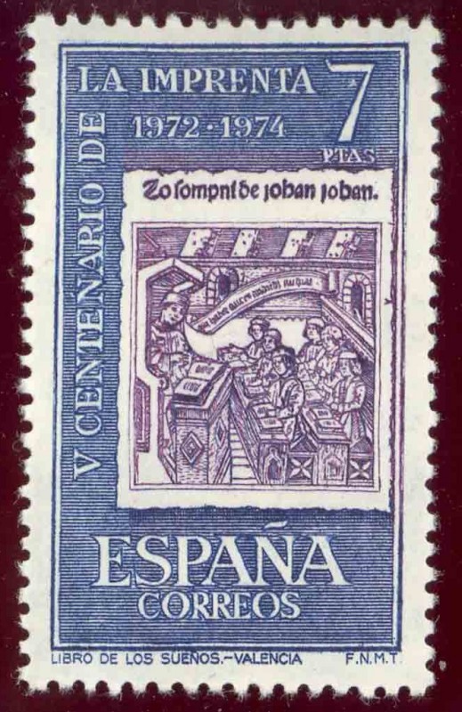 1973 V Centenario de la imprenta - Edifil:2164