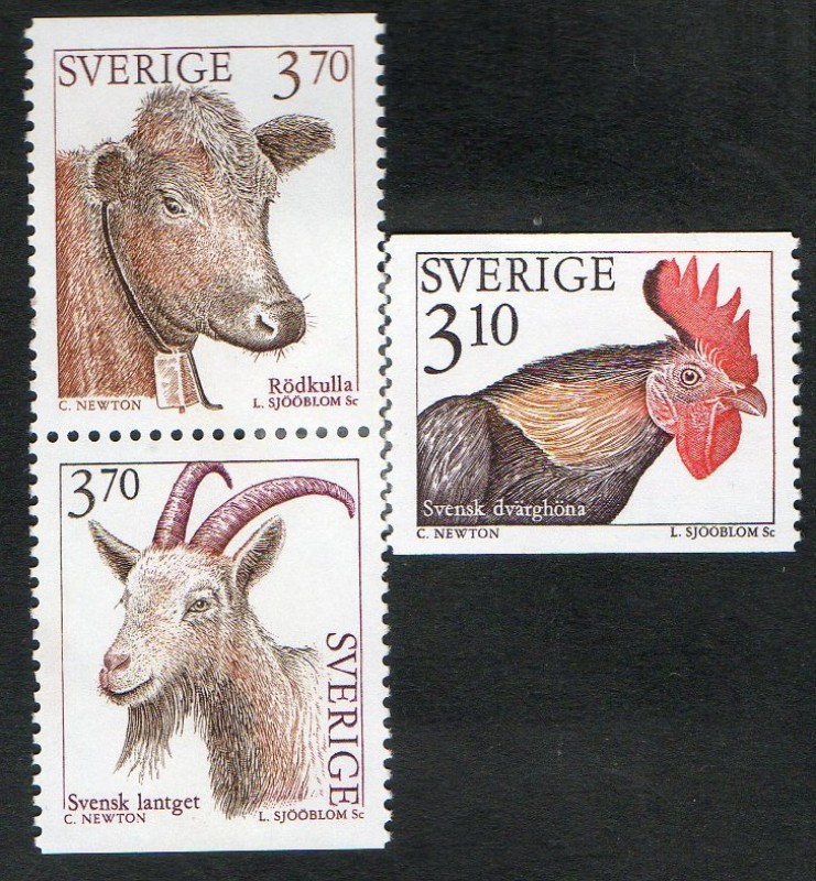 Yvert  1841/3- Domestic Animals 3 v