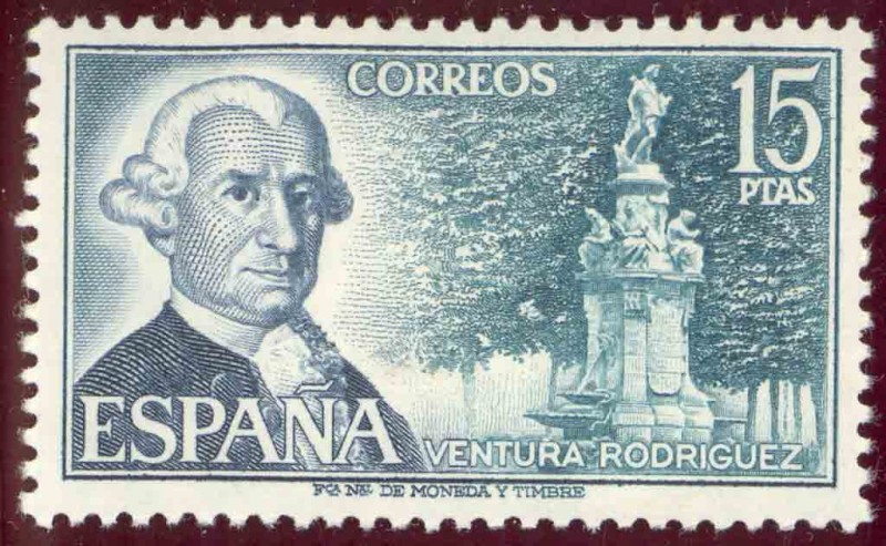 1973 Personajes españoles. Ventura Rodriguez. - Edifil:2119