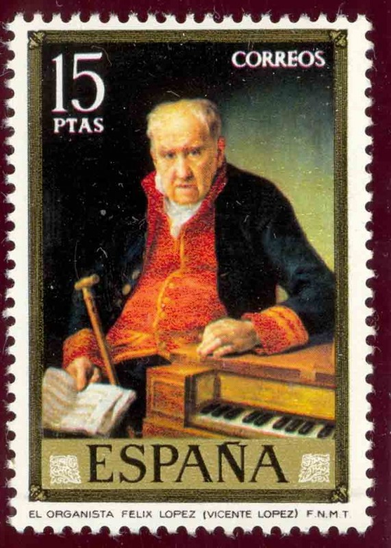 1973 Vicente Lopez Portaña. El organista Felix Lopez - Edifil:2153