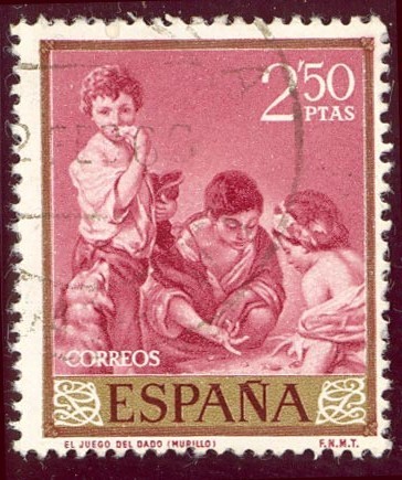 1960 Bartolome Esteban Murillo. El Juego de Dados - Edifil:1277