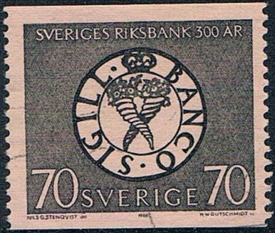 TRICENTENARIO DEL BANCO DE SUECIA. Y&T Nº 587