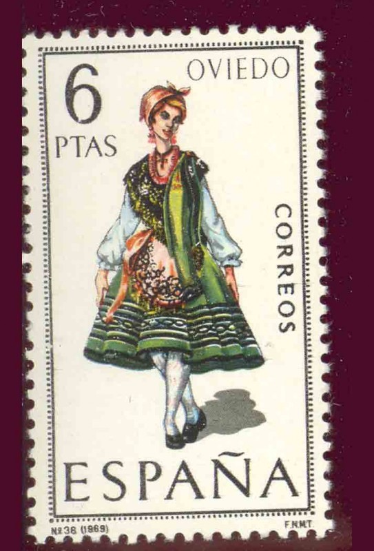 1969Trajes tipicos españoles. Oviedo - Edifil:1909