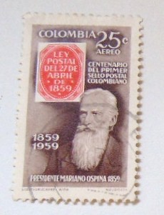 CENTENARIO DEL PRIMER SELLO POSTAL COLOMBIANO